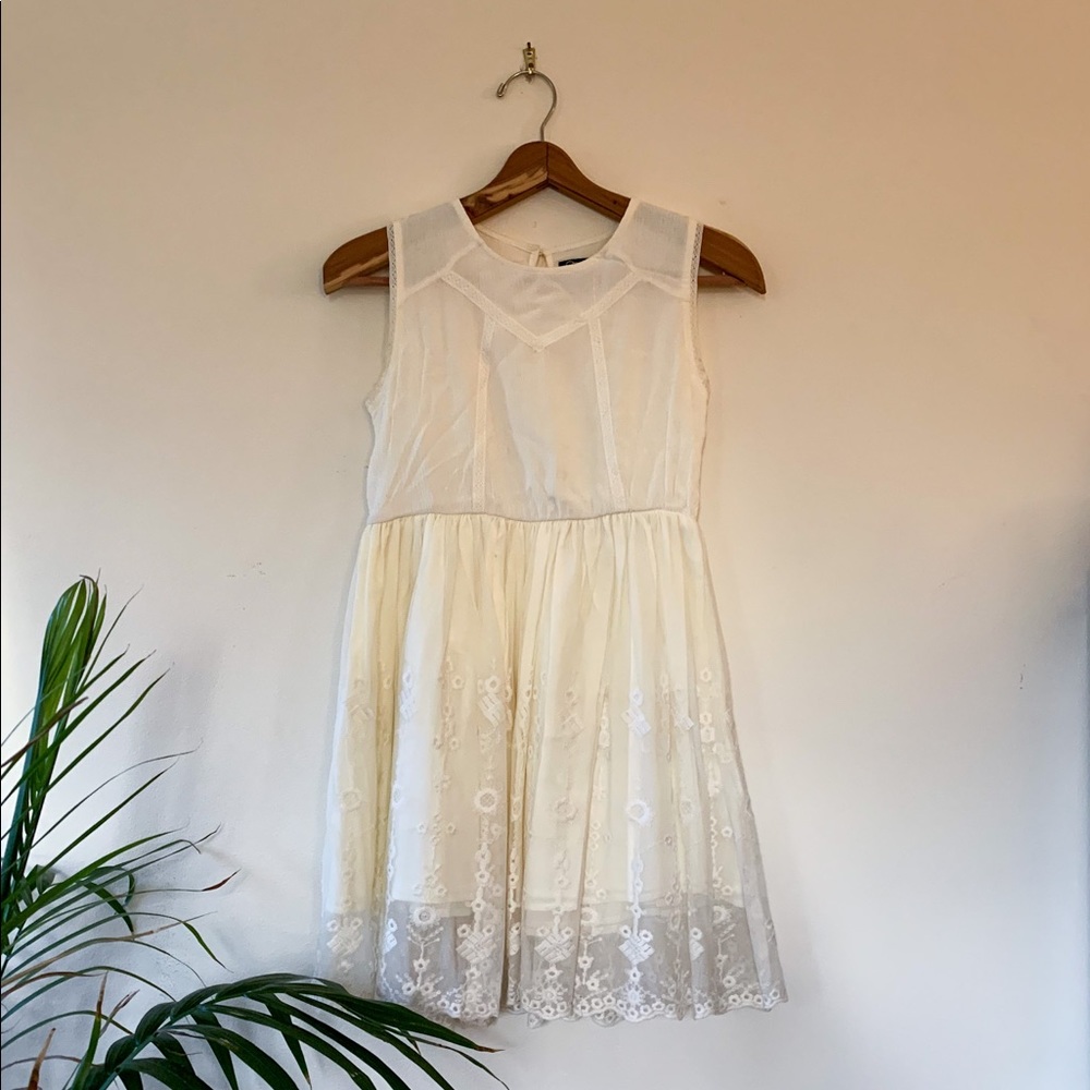 Lacey off white girls casual dress